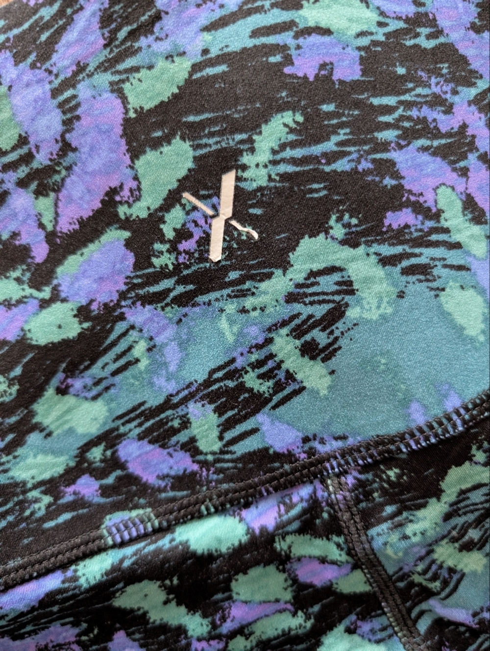 knix Teal, Blue & Purple Print Leggings - Picture 4 of 4